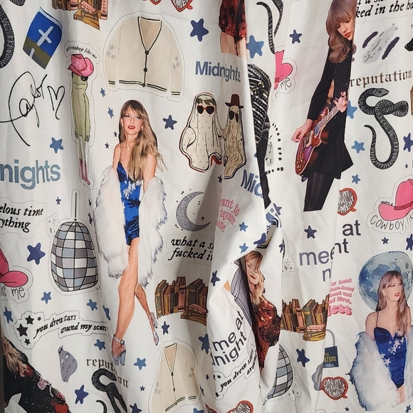 Taylor Swift Satin Pajama Pants sz S Swifty Sleep Eras Reputation Midnight 1989 - Picture 5 of 11